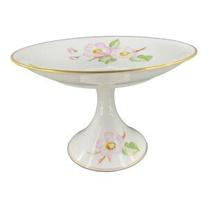 Thomas Bavaria Decope WJS Porcelain Ceramic Cake Stand Plate‎ Footed Compote VTG